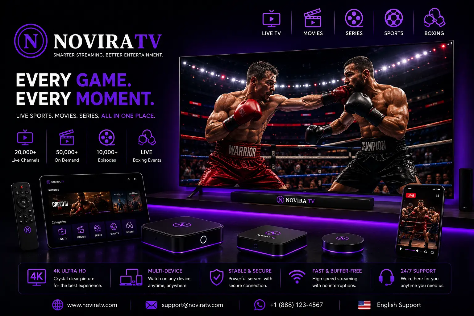 best IPTV services NoviraTV